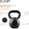 imageCAP Barbell Cast Iron Kettlebell  Coated Options Singles and Sets Multiple Weight Choices40 lb