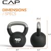 imageCAP Barbell Cast Iron Kettlebell  Coated Options Singles and Sets Multiple Weight Choices40 lb