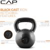 imageCAP Barbell Cast Iron Kettlebell  Coated Options Singles and Sets Multiple Weight Choices45 lb