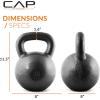 imageCAP Barbell Cast Iron Kettlebell  Coated Options Singles and Sets Multiple Weight Choices80 lb