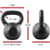 imageCAP Barbell Cast Iron Kettlebell  Coated Options Singles and Sets Multiple Weight Choices80 lb Set