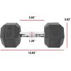 imageCAP Barbell Coated Dumbbell Weight  Multiple Options Pairs ampamp Sets12Sided  Black Handle