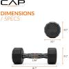 imageCAP Barbell Coated Dumbbell Weight  Multiple Options Pairs ampamp Sets12Sided  Black Handle