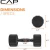 imageCAP Barbell Coated Dumbbell Weight  Multiple Options Pairs ampamp Sets12Sided  Black Handle