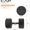 imageCAP Barbell Coated Dumbbell Weight  Multiple Options Pairs ampamp Sets12Sided  Black Handle
