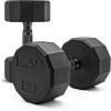 imageCAP Barbell Coated Dumbbell Weight  Multiple Options Pairs ampamp Sets12Sided  Black Handle