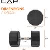 imageCAP Barbell Coated Dumbbell Weight  Multiple Options Pairs ampamp Sets12Sided  Chrome Handle