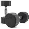 imageCAP Barbell Coated Dumbbell Weight  Multiple Options Pairs ampamp Sets12Sided  Chrome Handle
