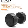 imageCAP Barbell Coated Dumbbell Weight  Multiple Options Pairs ampamp Sets12Sided  Chrome Handle