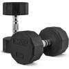 imageCAP Barbell Coated Dumbbell Weight  Multiple Options Pairs ampamp Sets12Sided  Chrome Handle