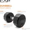 imageCAP Barbell Coated Dumbbell Weight  Multiple Options Pairs ampamp Sets12Sided  Chrome Handle