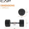 imageCAP Barbell Coated Dumbbell Weight  Multiple Options Pairs ampamp Sets12Sided  Chrome Handle