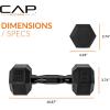 imageCAP Barbell Coated Dumbbell Weight  Multiple Options Pairs ampamp SetsBlack Handle