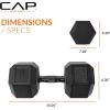 imageCAP Barbell Coated Dumbbell Weight  Multiple Options Pairs ampamp SetsBlack Handle