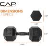 imageCAP Barbell Coated Dumbbell Weight  Multiple Options Pairs ampamp SetsBlack Handle