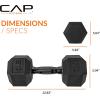 imageCAP Barbell Coated Dumbbell Weight  Multiple Options Pairs ampamp SetsBlack Handle