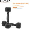 imageCAP Barbell Coated Dumbbell Weight  Multiple Options Pairs ampamp SetsBlack Handle