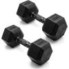 imageCAP Barbell Coated Dumbbell Weight  Multiple Options Pairs ampamp SetsBlack Handle