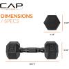 imageCAP Barbell Coated Dumbbell Weight  Multiple Options Pairs ampamp SetsBlack Handle