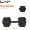 imageCAP Barbell Coated Dumbbell Weight  Multiple Options Pairs ampamp SetsBlack Handle