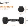 imageCAP Barbell Coated Dumbbell Weight  Multiple Options Pairs ampamp SetsBlack Handle