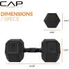 imageCAP Barbell Coated Dumbbell Weight  Multiple Options Pairs ampamp SetsBlack Handle