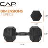 imageCAP Barbell Coated Dumbbell Weight  Multiple Options Pairs ampamp SetsBlack Handle