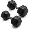 imageCAP Barbell Coated Dumbbell Weight  Multiple Options Pairs ampamp SetsBlack Handle