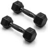 imageCAP Barbell Coated Dumbbell Weight  Multiple Options Pairs ampamp SetsBlack Handle