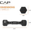 imageCAP Barbell Coated Dumbbell Weight  Multiple Options Pairs ampamp SetsBlack Handle