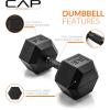 imageCAP Barbell Coated Dumbbell Weight  Multiple Options Pairs ampamp SetsBlack Handle