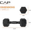 imageCAP Barbell Coated Dumbbell Weight  Multiple Options Pairs ampamp SetsBlack Handle