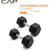 imageCAP Barbell Coated Dumbbell Weight  Multiple Options Pairs ampamp SetsChrome Handle