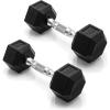 imageCAP Barbell Coated Dumbbell Weight  Multiple Options Pairs ampamp SetsChrome Handle