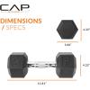imageCAP Barbell Coated Dumbbell Weight  Multiple Options Pairs ampamp SetsChrome Handle