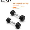 imageCAP Barbell Coated Dumbbell Weight  Multiple Options Pairs ampamp SetsChrome Handle