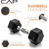 imageCAP Barbell Coated Dumbbell Weight  Multiple Options Pairs ampamp SetsChrome Handle