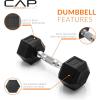 imageCAP Barbell Coated Dumbbell Weight  Multiple Options Pairs ampamp SetsChrome Handle