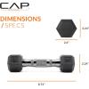 imageCAP Barbell Coated Dumbbell Weight  Multiple Options Pairs ampamp SetsChrome Handle