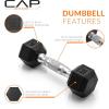imageCAP Barbell Coated Dumbbell Weight  Multiple Options Pairs ampamp SetsChrome Handle