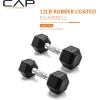 imageCAP Barbell Coated Dumbbell Weight  Multiple Options Pairs ampamp SetsChrome Handle