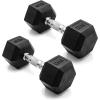 imageCAP Barbell Coated Dumbbell Weight  Multiple Options Pairs ampamp SetsChrome Handle