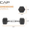imageCAP Barbell Coated Dumbbell Weight  Multiple Options Pairs ampamp SetsChrome Handle