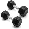 imageCAP Barbell Coated Dumbbell Weight  Multiple Options Pairs ampamp SetsChrome Handle