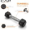 imageCAP Barbell Coated Dumbbell Weight  Multiple Options Pairs ampamp SetsChrome Handle