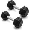imageCAP Barbell Coated Dumbbell Weight  Multiple Options Pairs ampamp SetsChrome Handle
