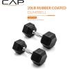imageCAP Barbell Coated Dumbbell Weight  Multiple Options Pairs ampamp SetsChrome Handle