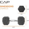 imageCAP Barbell Coated Dumbbell Weight  Multiple Options Pairs ampamp SetsChrome Handle