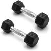 imageCAP Barbell Coated Dumbbell Weight  Multiple Options Pairs ampamp SetsChrome Handle