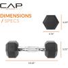 imageCAP Barbell Coated Dumbbell Weight  Multiple Options Pairs ampamp SetsChrome Handle